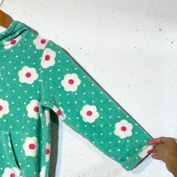 Mini Boden Floral Print Hooded Swim Cover Up Size 7-8Y Kids - Picture 4 of 13